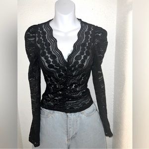 Black lace top